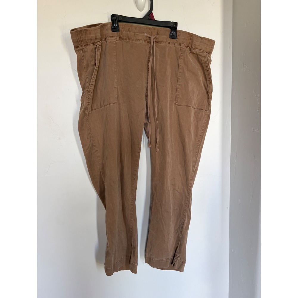 Buffalo David Bitton Mens XXL Brown Tencel Cotton Blend‎ Drawstring Jogger Pants